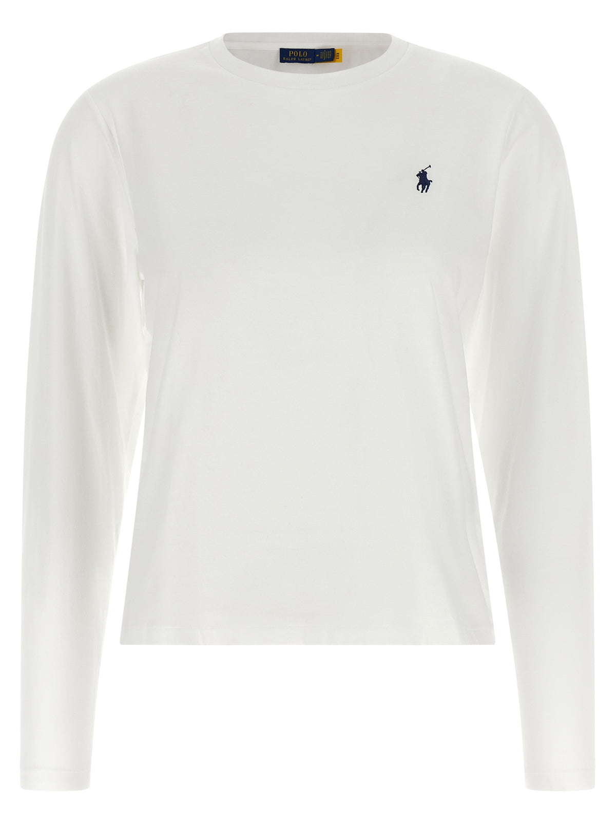 Polo Ralph Lauren Weißes Langarm-T-Shirt aus Baumwolle