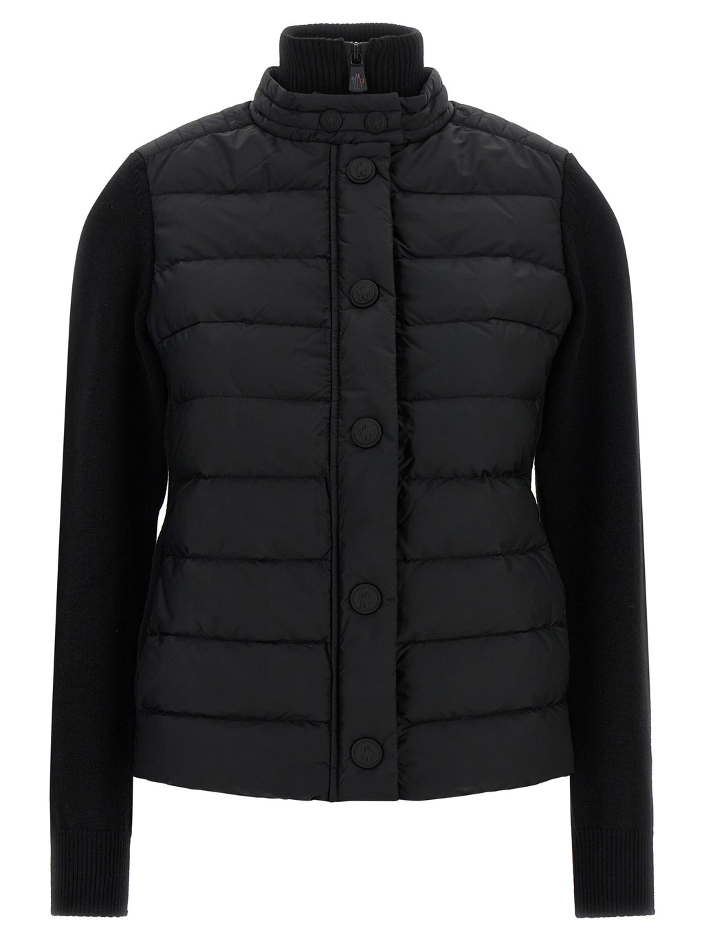 Moncler Grenoble Schwarzer Cardigan aus Polyamid