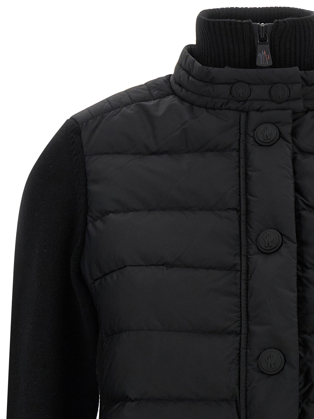 Moncler Grenoble Schwarzer Cardigan aus Polyamid