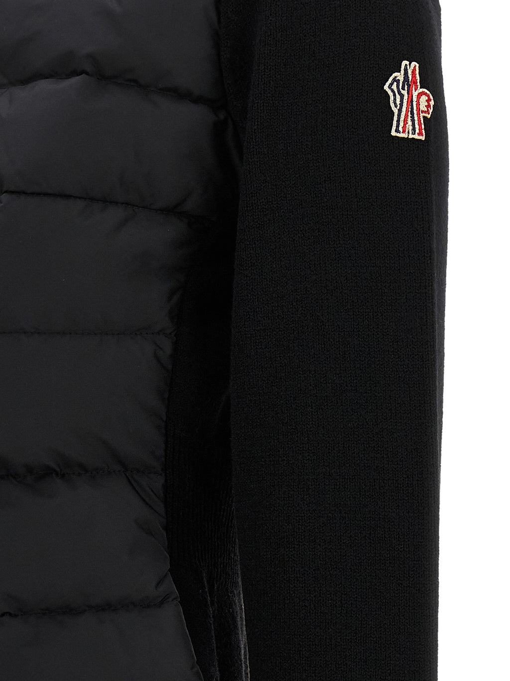 Moncler Grenoble Schwarzer Cardigan aus Polyamid