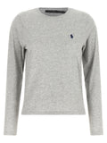 Polo Ralph Lauren Graues Baumwoll-Langarmshirt