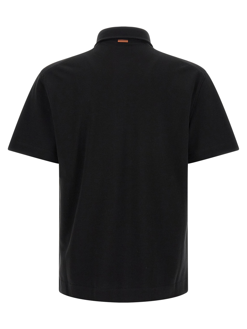 ZEGNA Schwarzes Baumwoll-Poloshirt