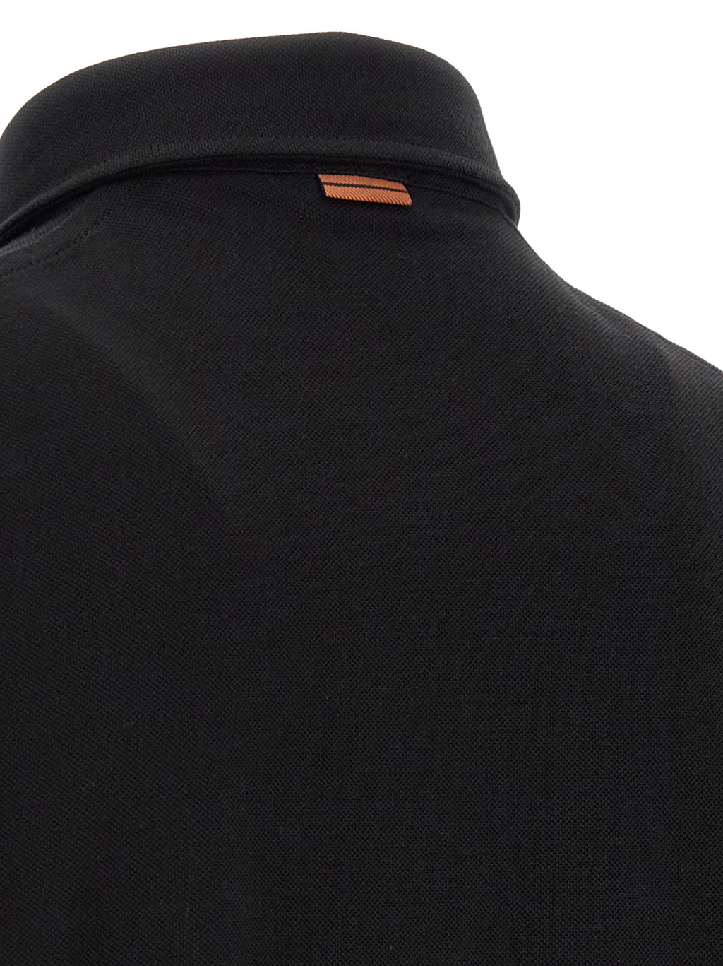 ZEGNA Schwarzes Baumwoll-Poloshirt
