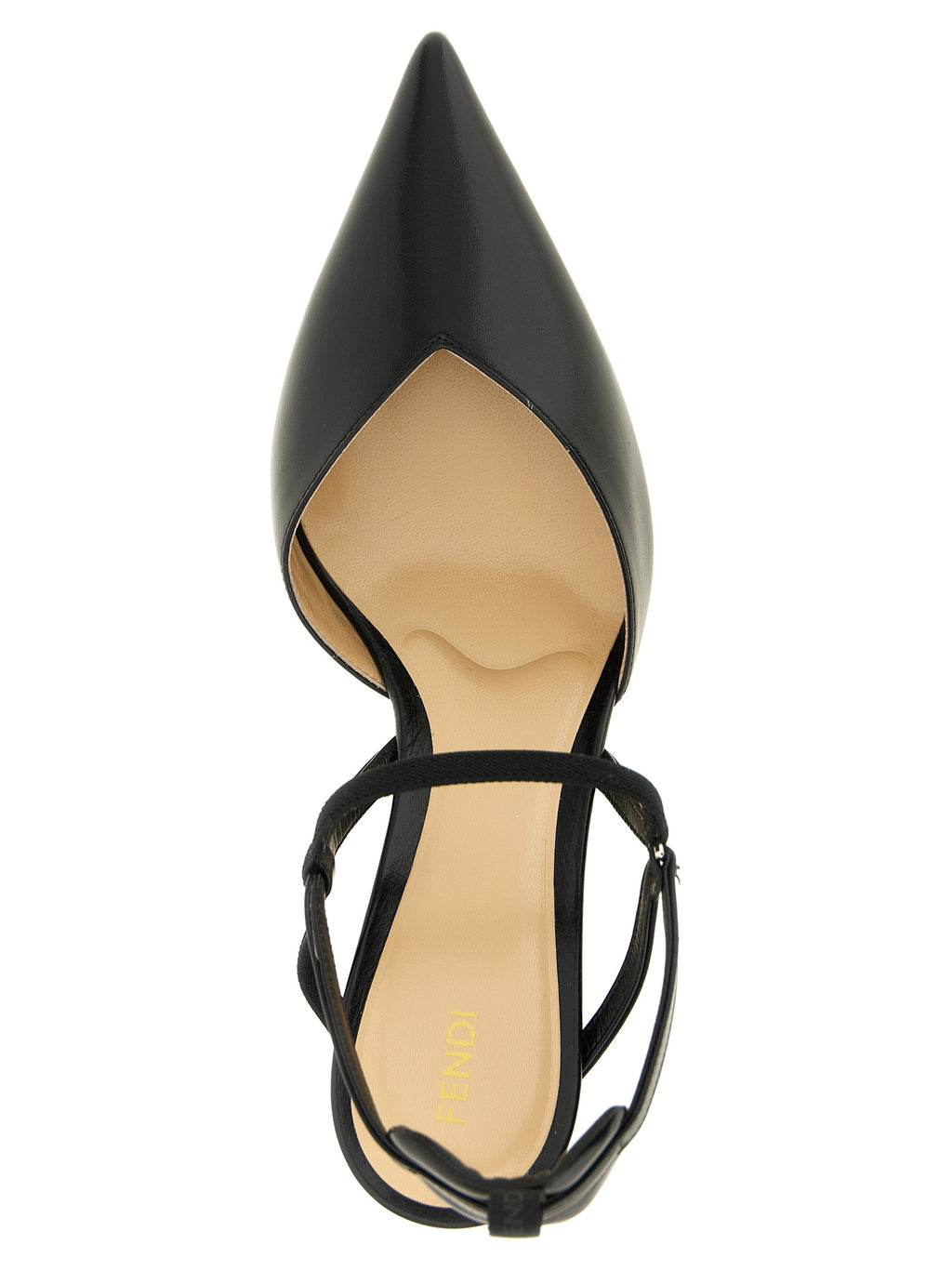 Fendi Schwarze Pumps aus Kalbsleder mit mittlerem Absatz