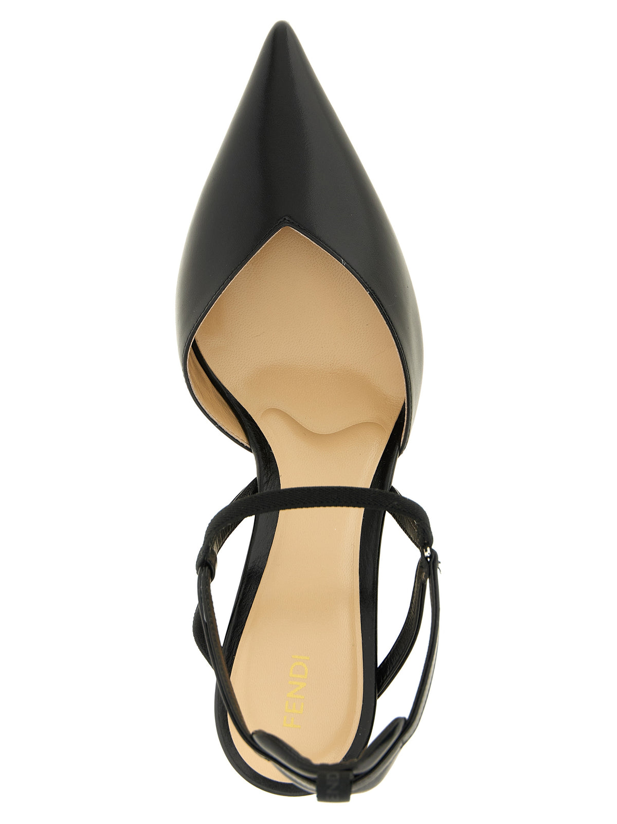 Fendi Schwarze Pumps aus Kalbsleder mit mittlerem Absatz
