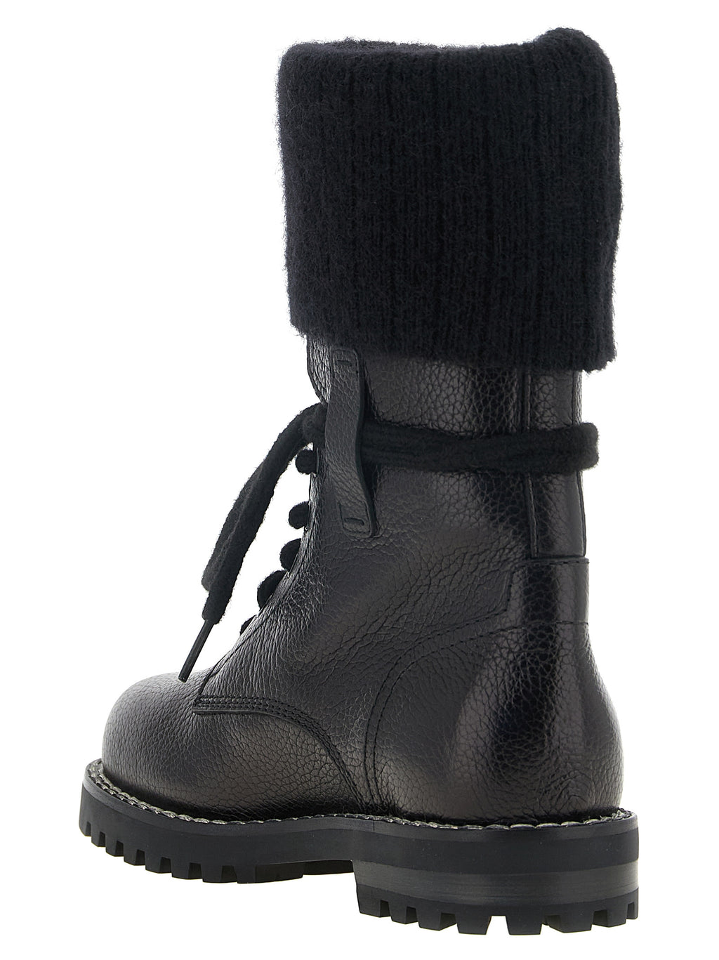 Fendi Schwarze Schnürstiefel aus Kalbsleder