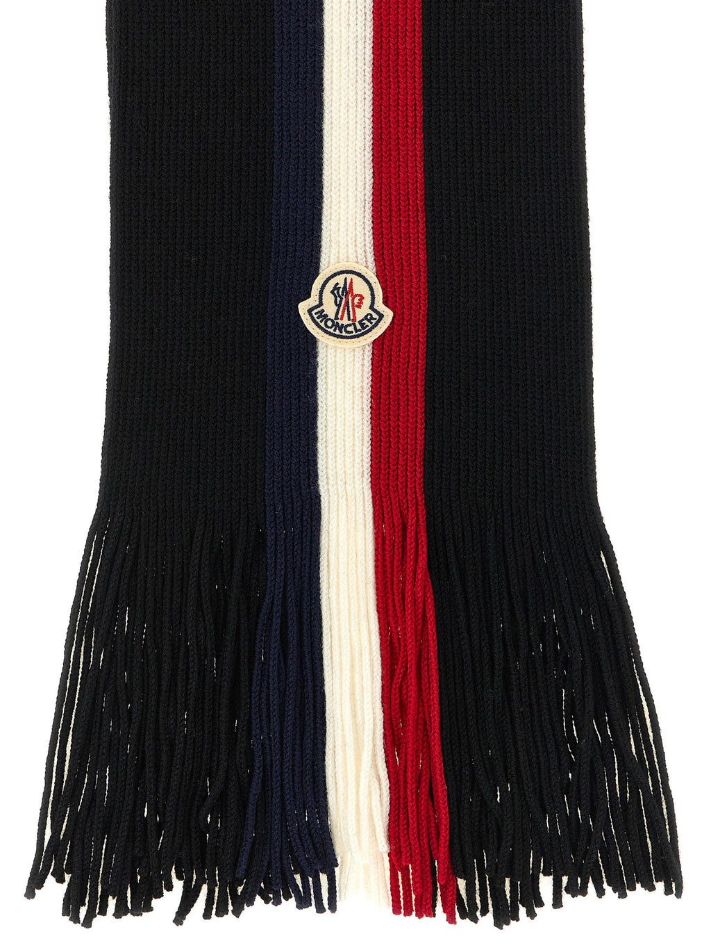 Moncler Schwarzer Foulard aus Schurwolle