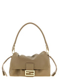 Fendi Beige Lammleder Handtasche