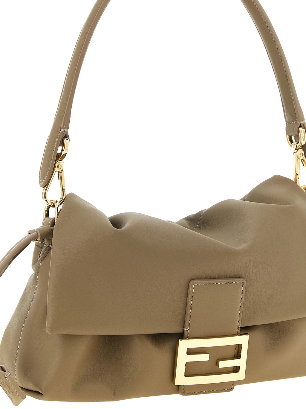 Fendi Beige Lammleder Handtasche