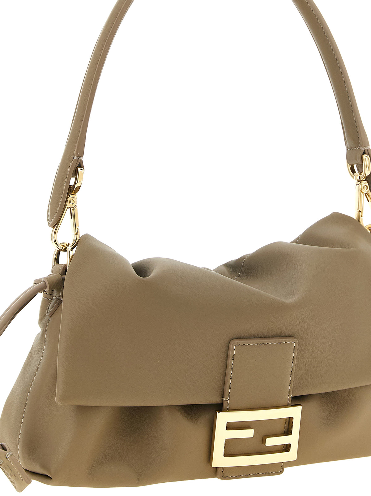 Fendi Beige Lammleder Handtasche