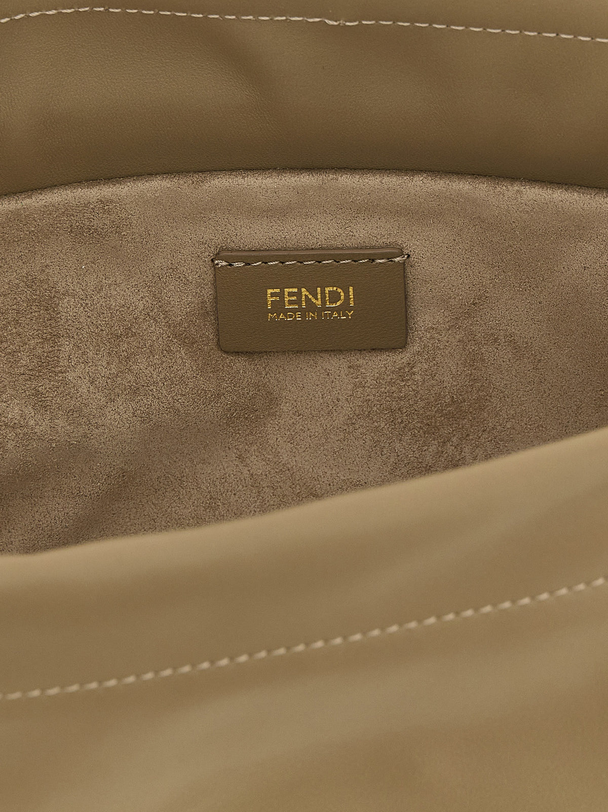 Fendi Beige Lammleder Handtasche