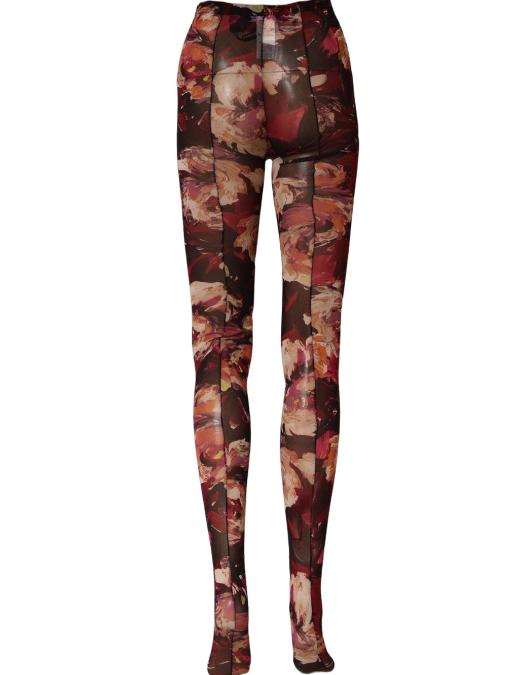 Dolce & Gabbana Mehrfarbige florale Nylonstrümpfe Socken