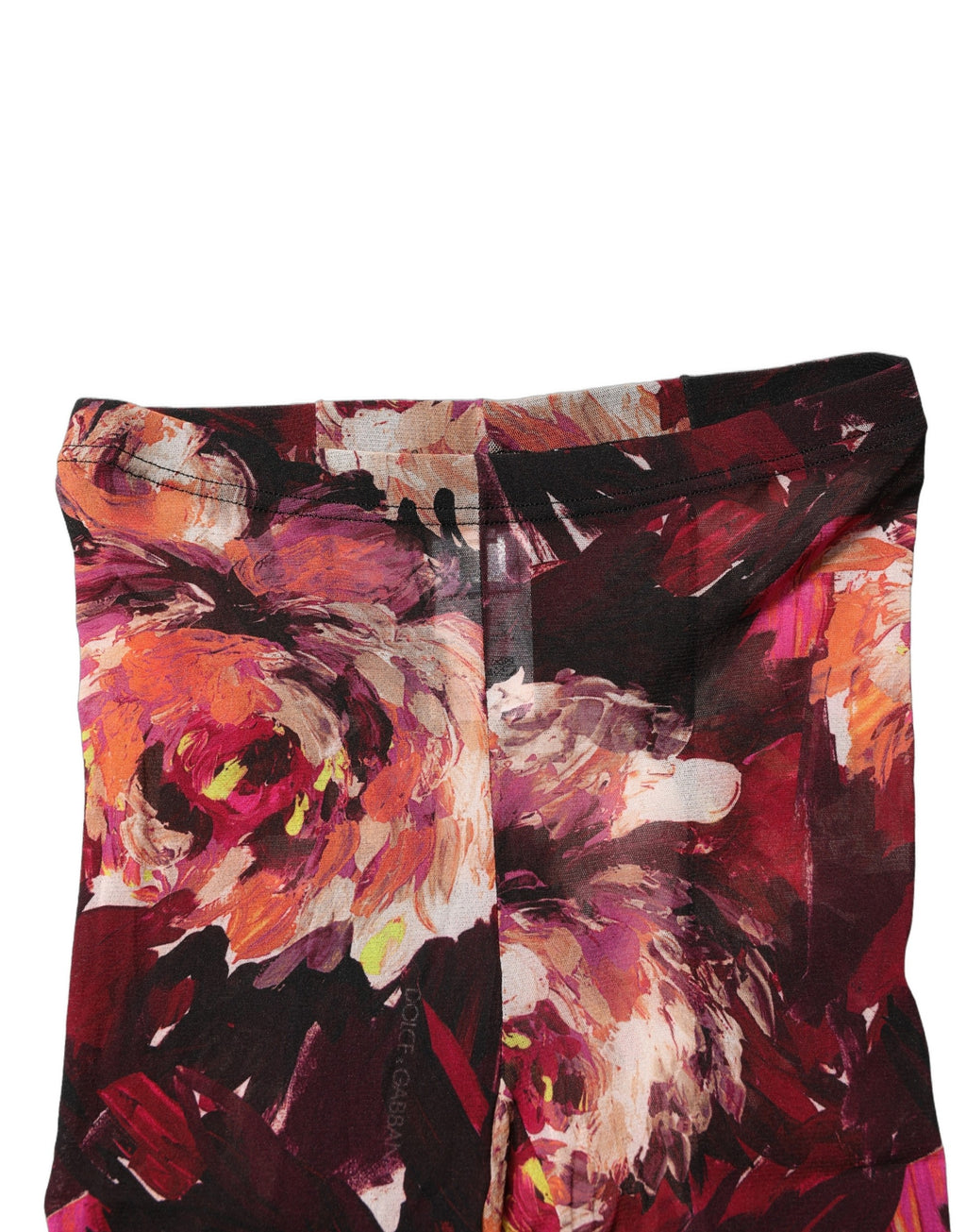 Dolce & Gabbana Mehrfarbige florale Nylonstrümpfe Socken