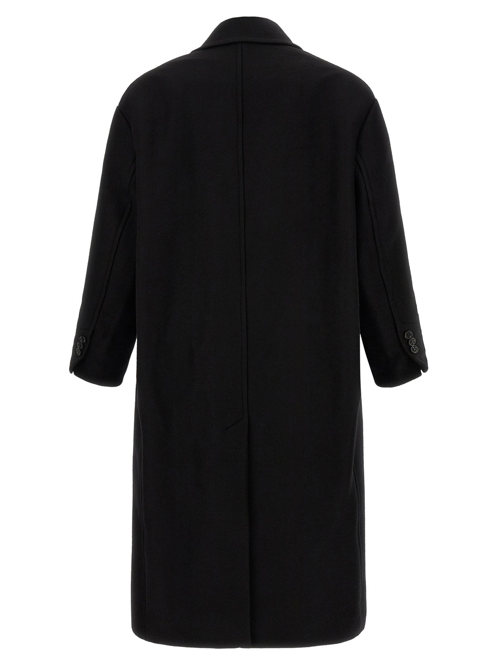 Ami Paris Schwarzer Wollmantel