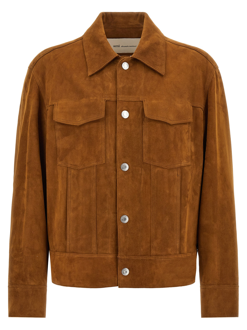 Ami Paris Braune Jacke aus Ziegenleder