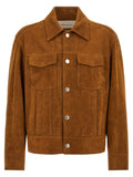 Ami Paris Braune Jacke aus Ziegenleder