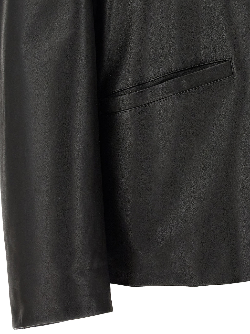 Jil Sander Schwarze Lederjacke aus Kalbsleder