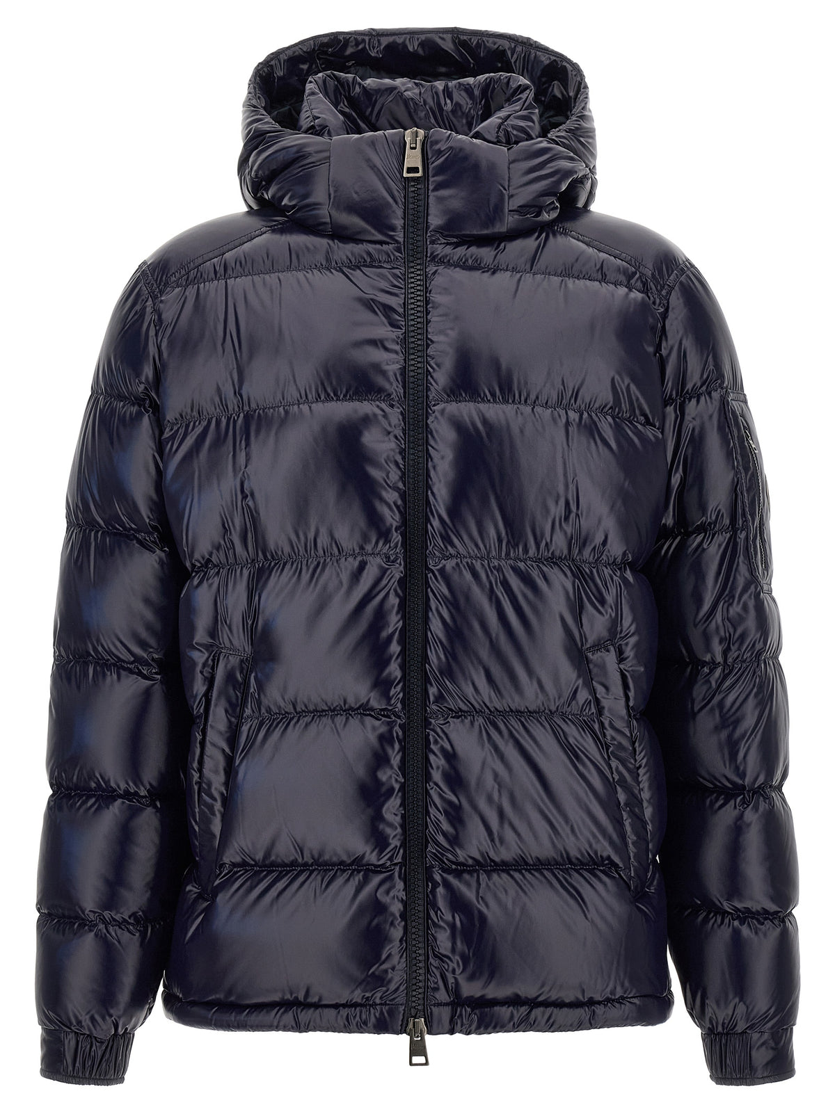 Herno Blaue Polyamid-Jacke in voller Länge