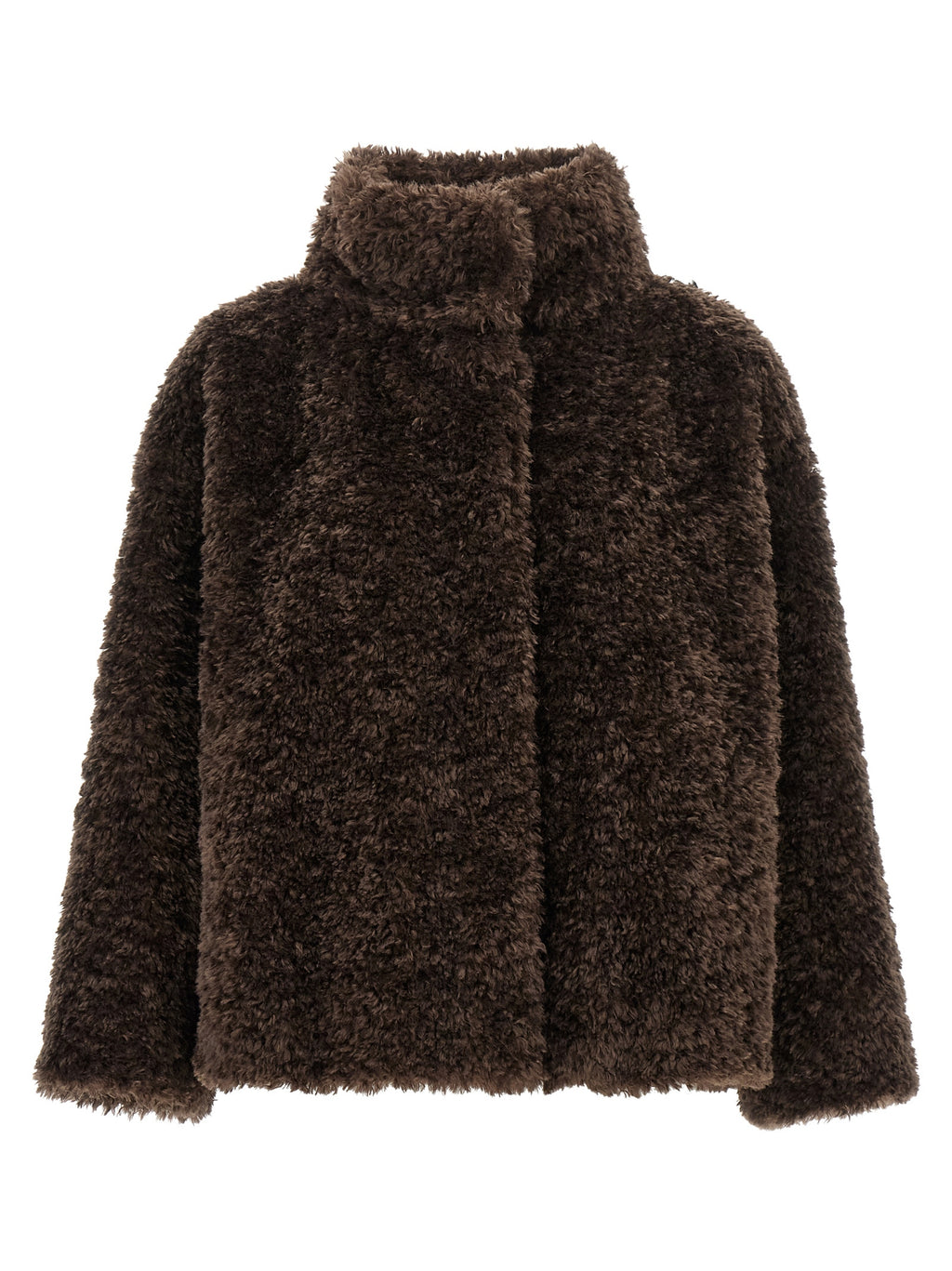 Herno Braune Polyester-Jacke in voller Länge