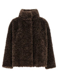 Herno Braune Polyester-Jacke in voller Länge