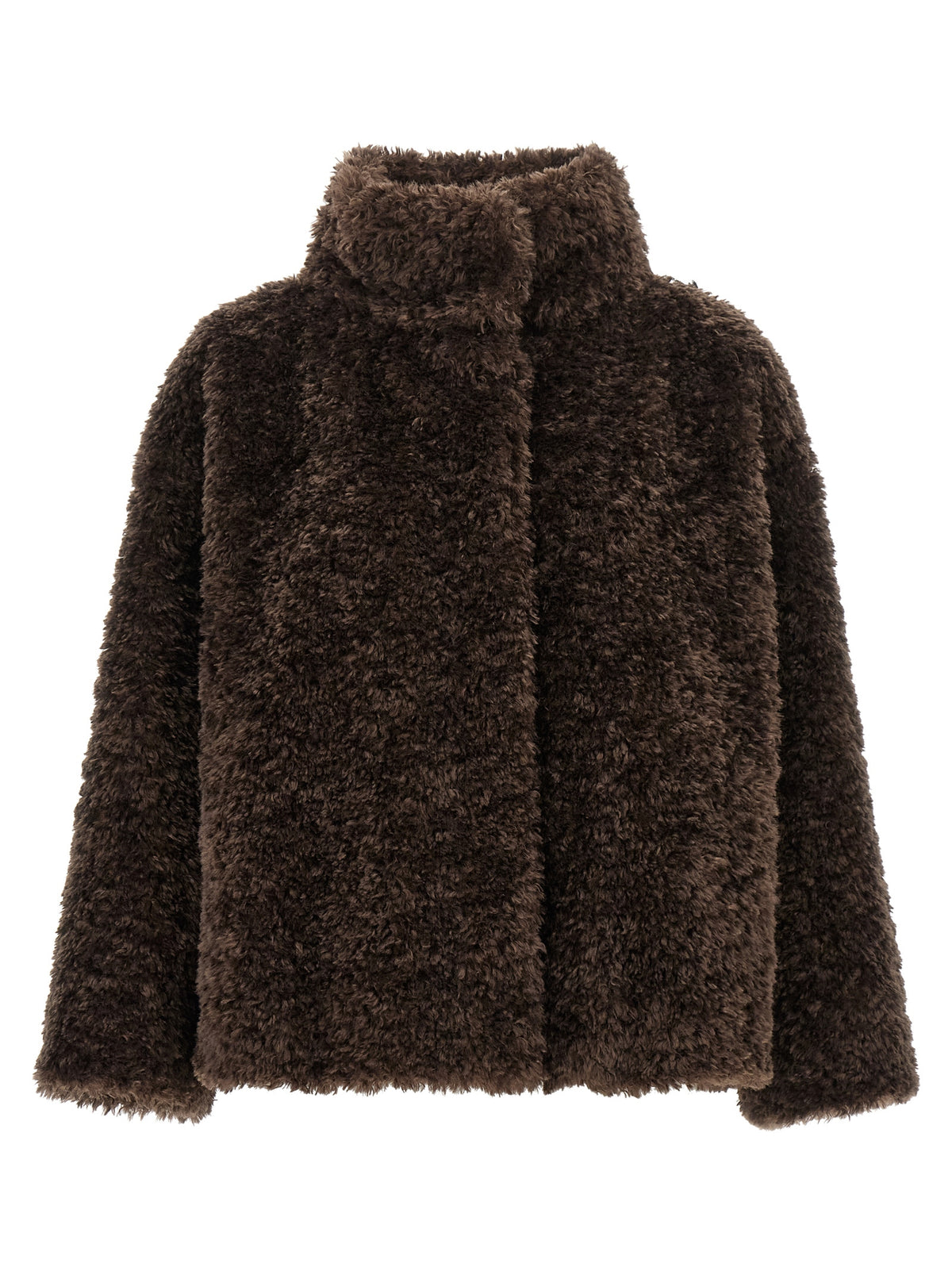 Herno Braune Polyester-Jacke in voller Länge