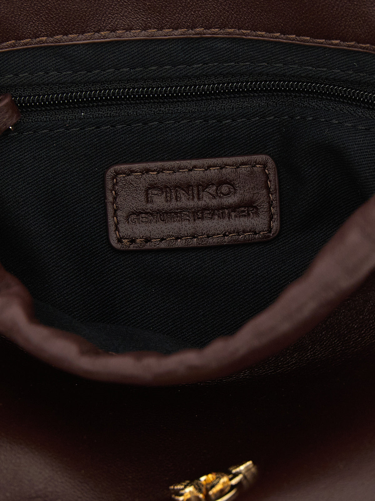 PINKO Schultertasche aus bordeauxrotem Lammleder