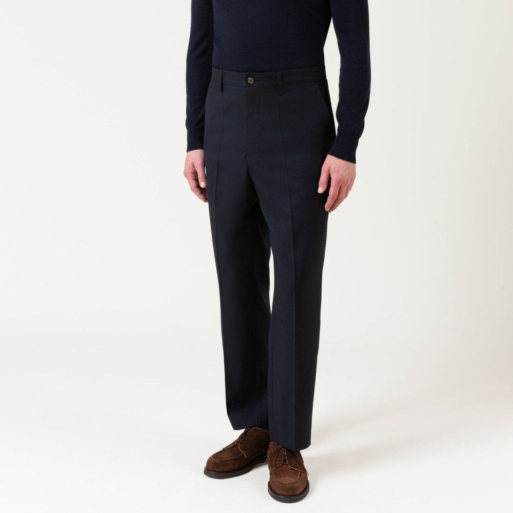 Autore Elegante blaue Woll-Hose