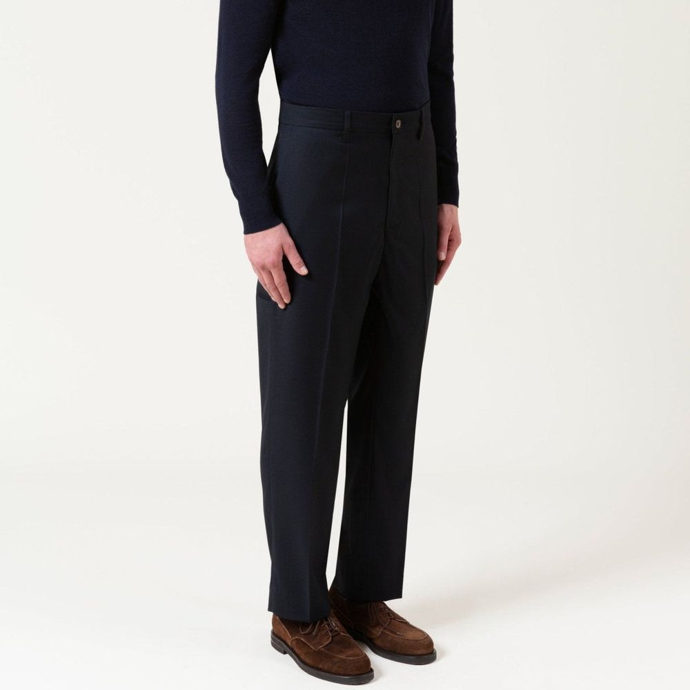 Autore Elegante blaue Woll-Hose