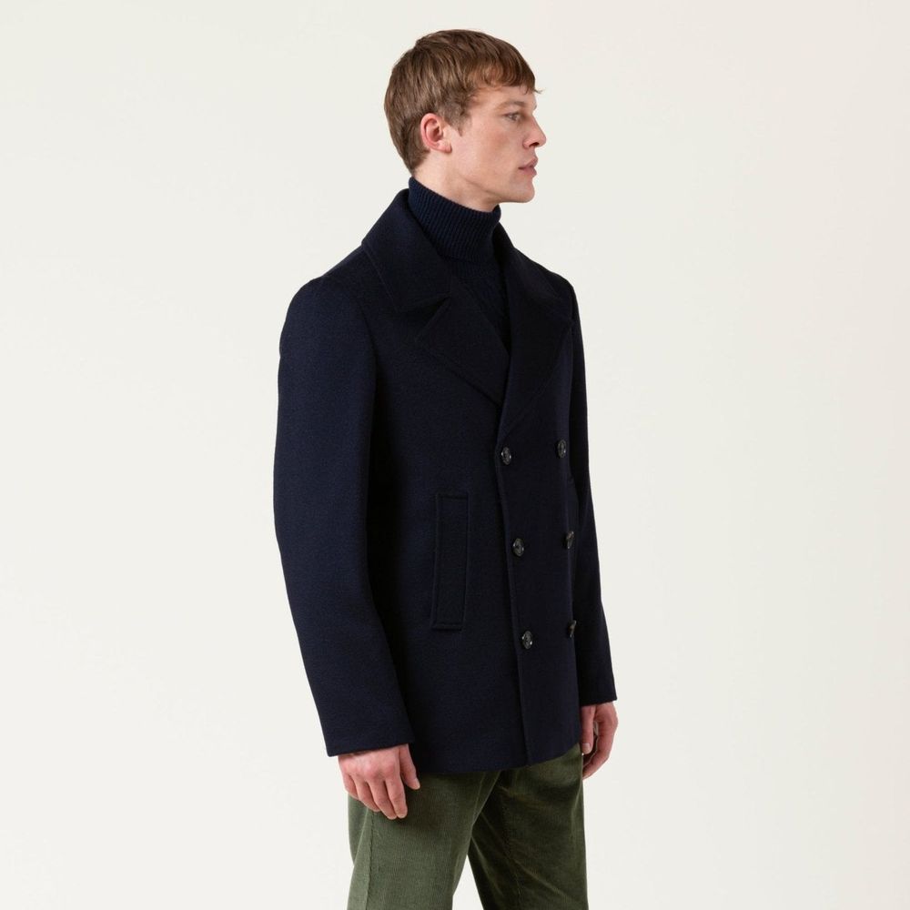 Autore Blauer Wollmantel