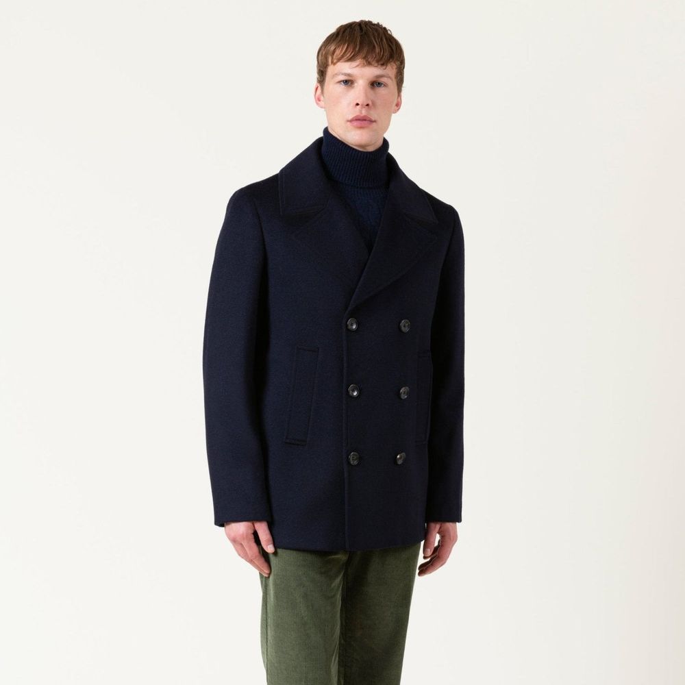 Autore Blauer Wollmantel