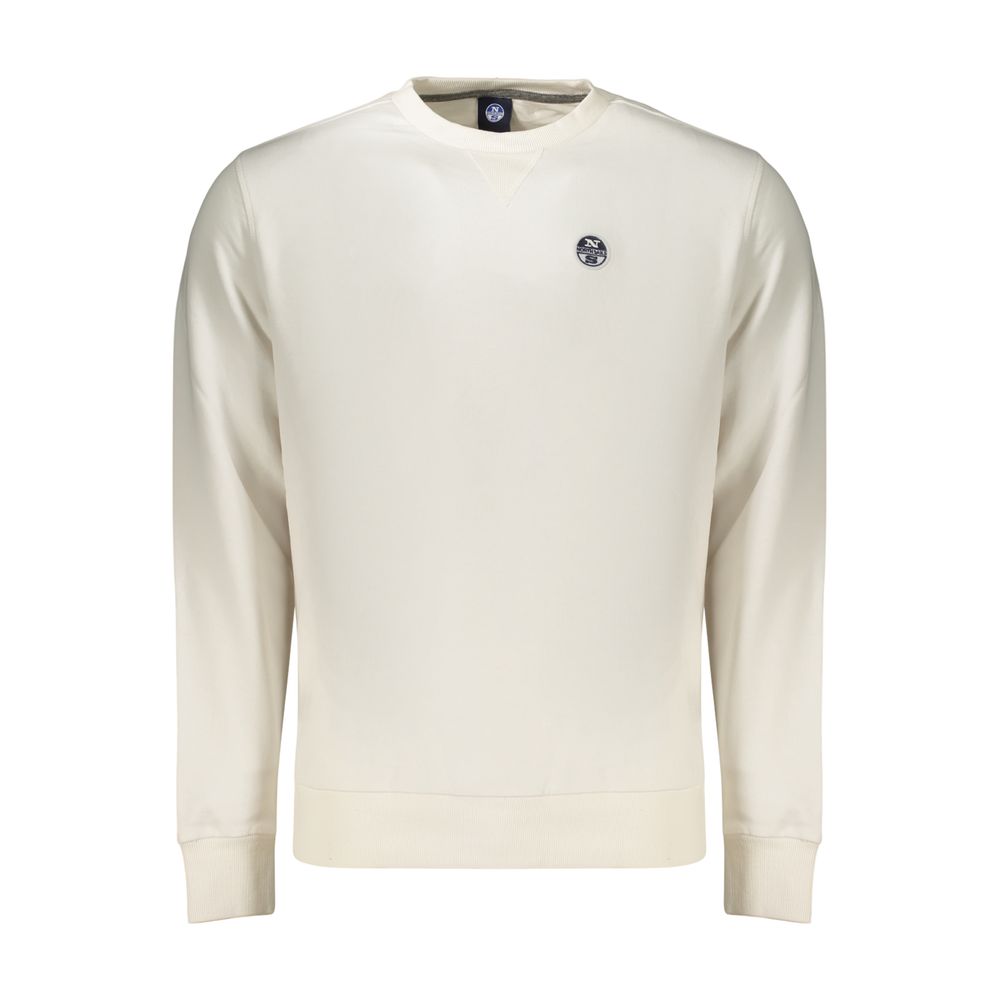 North Sails Weißes Herren-Sweatshirt aus Baumwolle