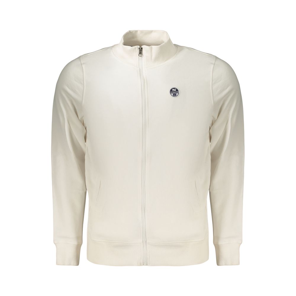 North Sails Weißes Herren-Sweatshirt aus Baumwolle