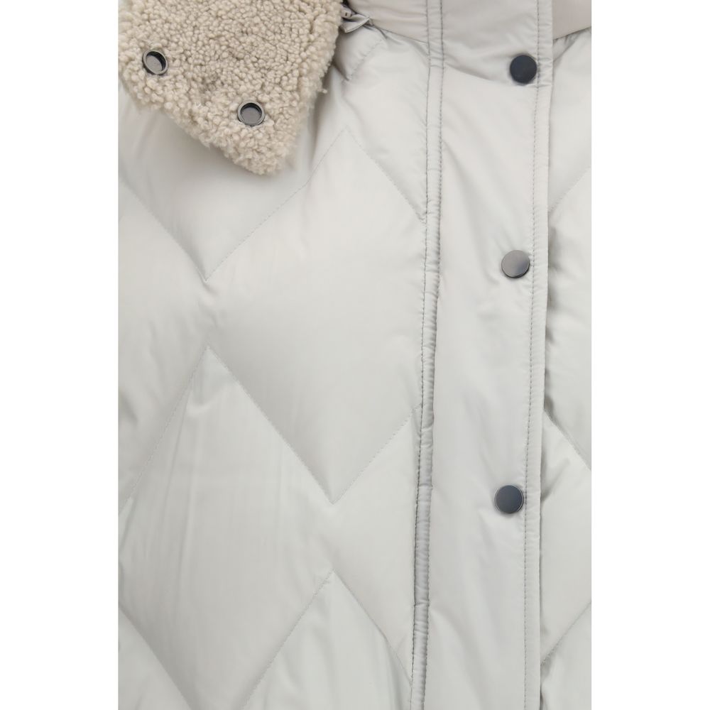 Brunello Cucinelli Graue ärmellose Polyester-Weste
