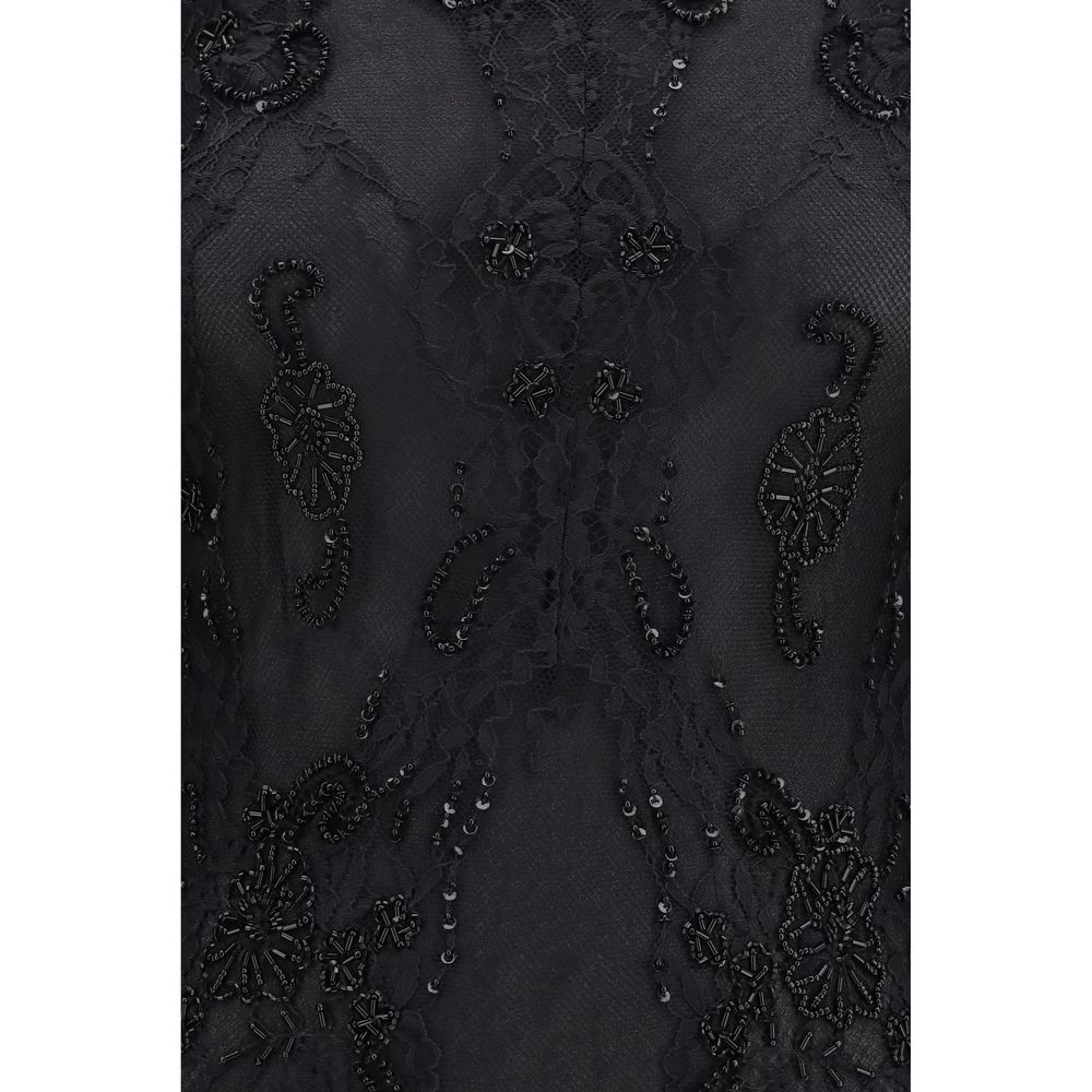 Blumarine Schwarzes Polyamid-Cocktailkleid