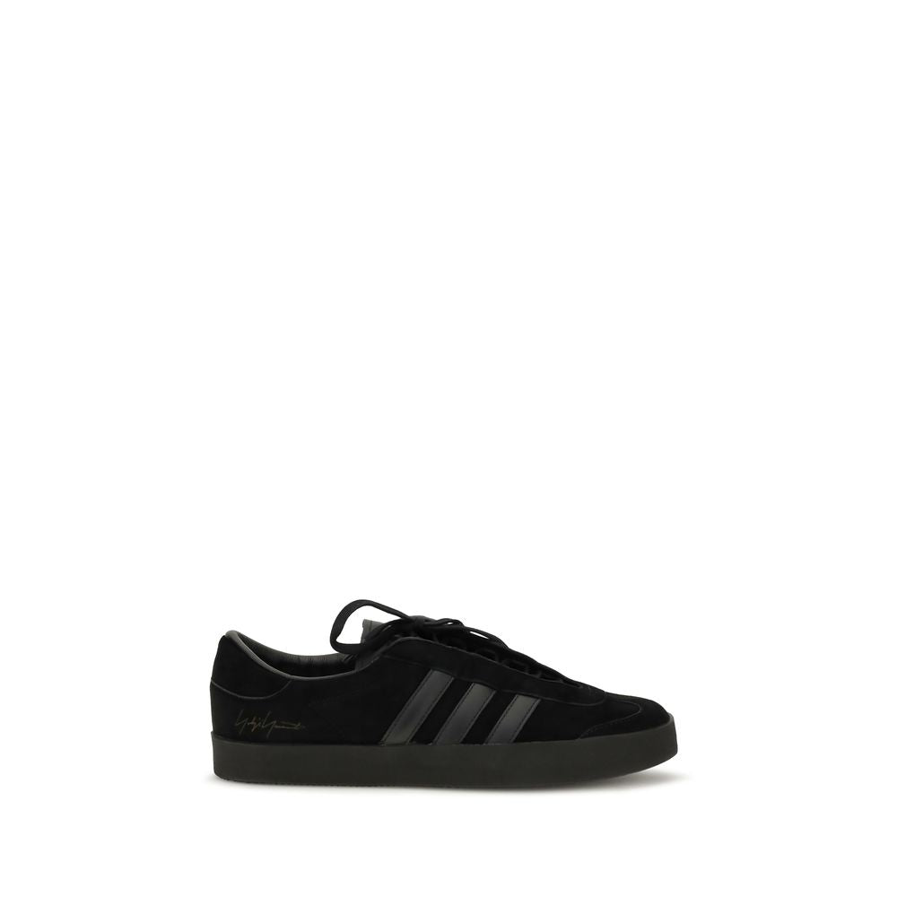 Y-3 Schwarze Bos Taurus Kalbsleder Sneaker