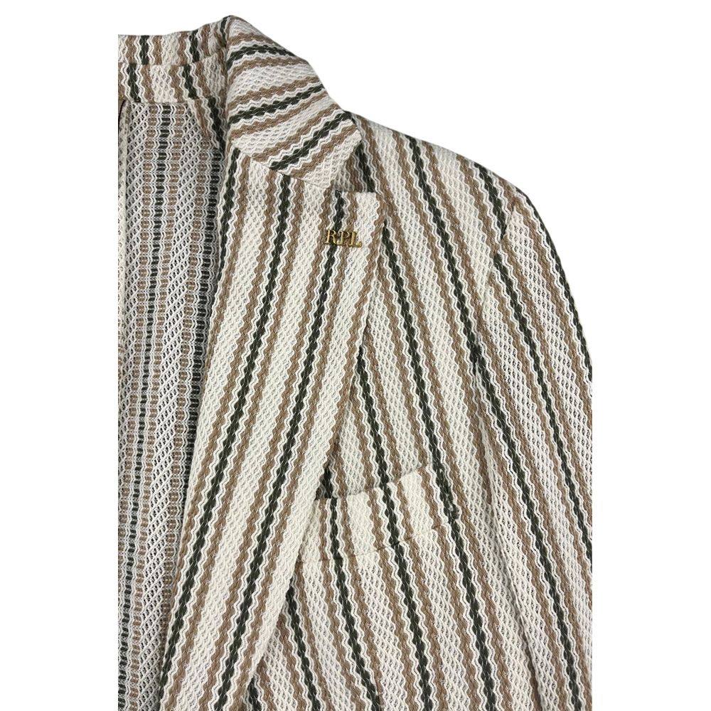 Roberto Pepe Luxury Beige Baumwolle Männer Jacke