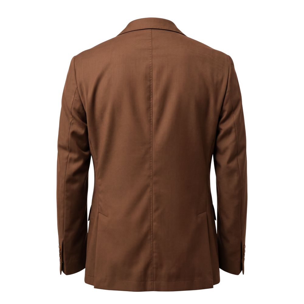 Roberto Pepe Luxury Braune Herrenjacke aus Viskose