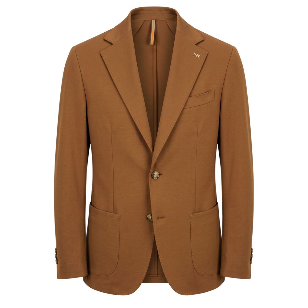 Roberto Pepe Luxury Braun Baumwolle Männer Jacke