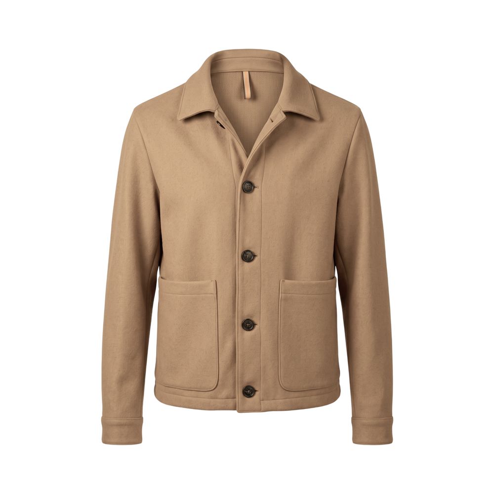 Roberto Pepe Luxury Beige Wolljacke für Herren