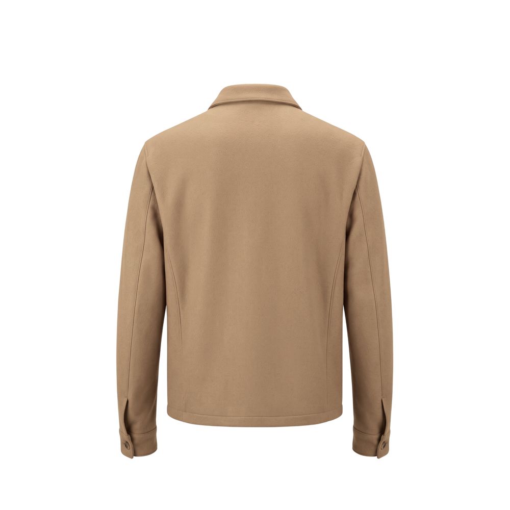 Roberto Pepe Luxury Beige Wolljacke für Herren