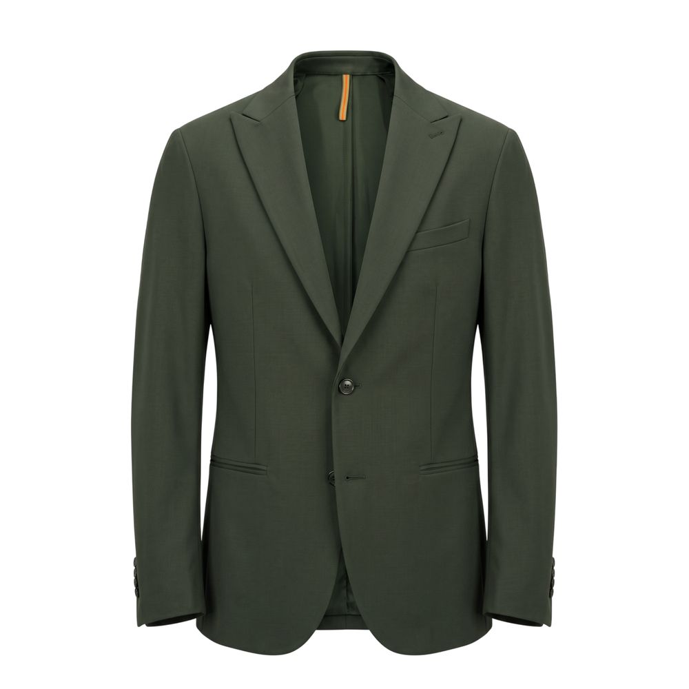 Roberto Pepe Luxury Grüne Herrenjacke aus Viskose