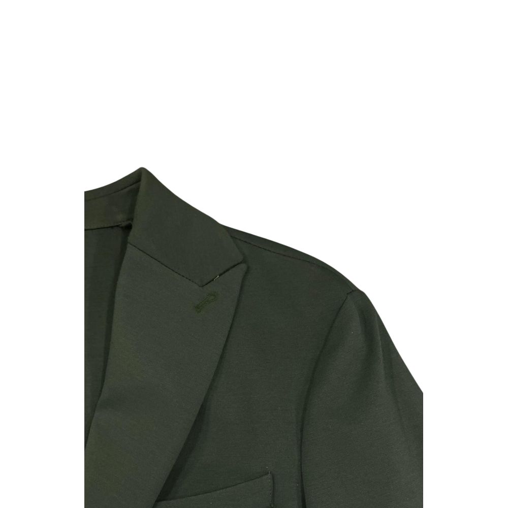 Roberto Pepe Luxury Grüne Herrenjacke aus Viskose