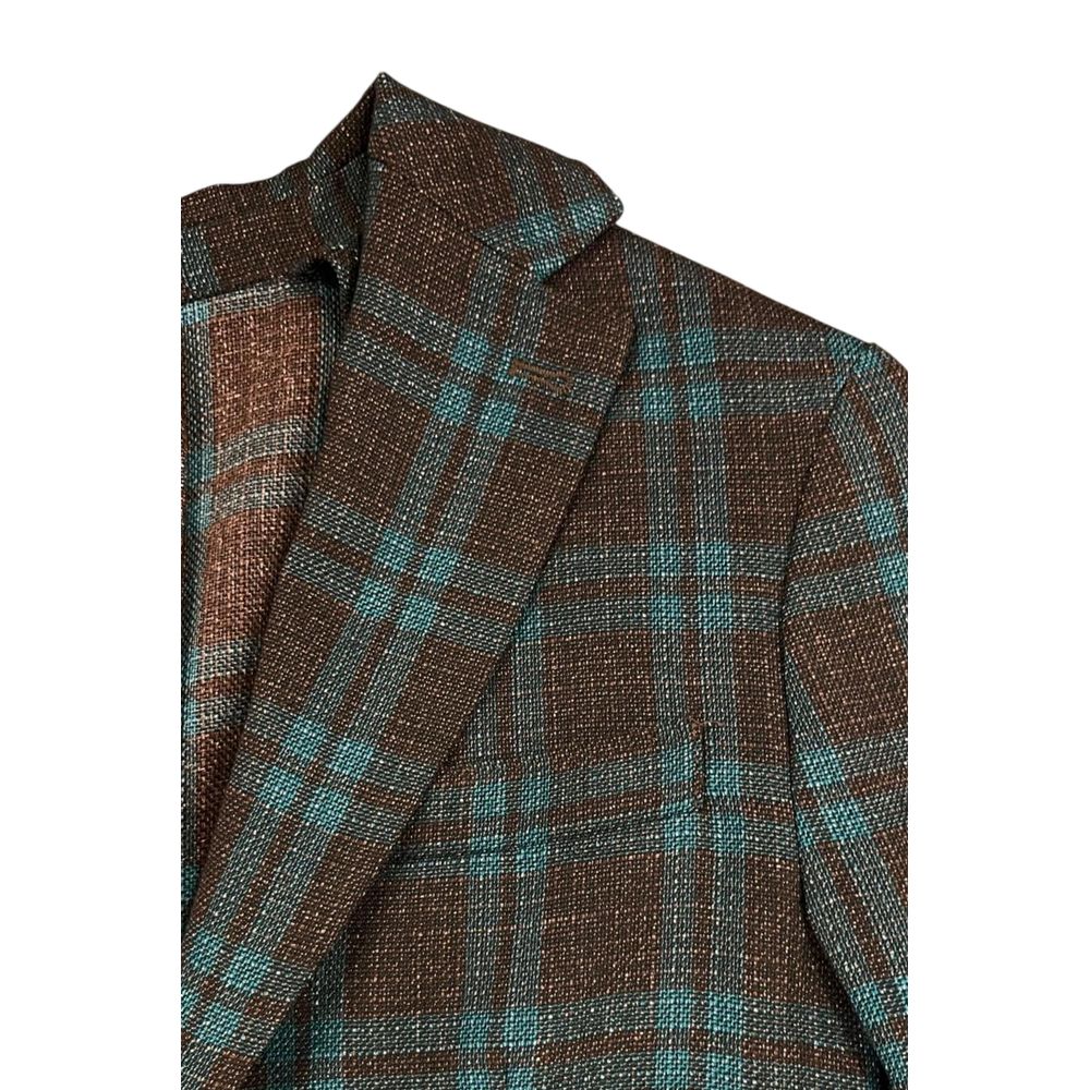 Roberto Pepe Luxury Braune Leinen Herrenjacke