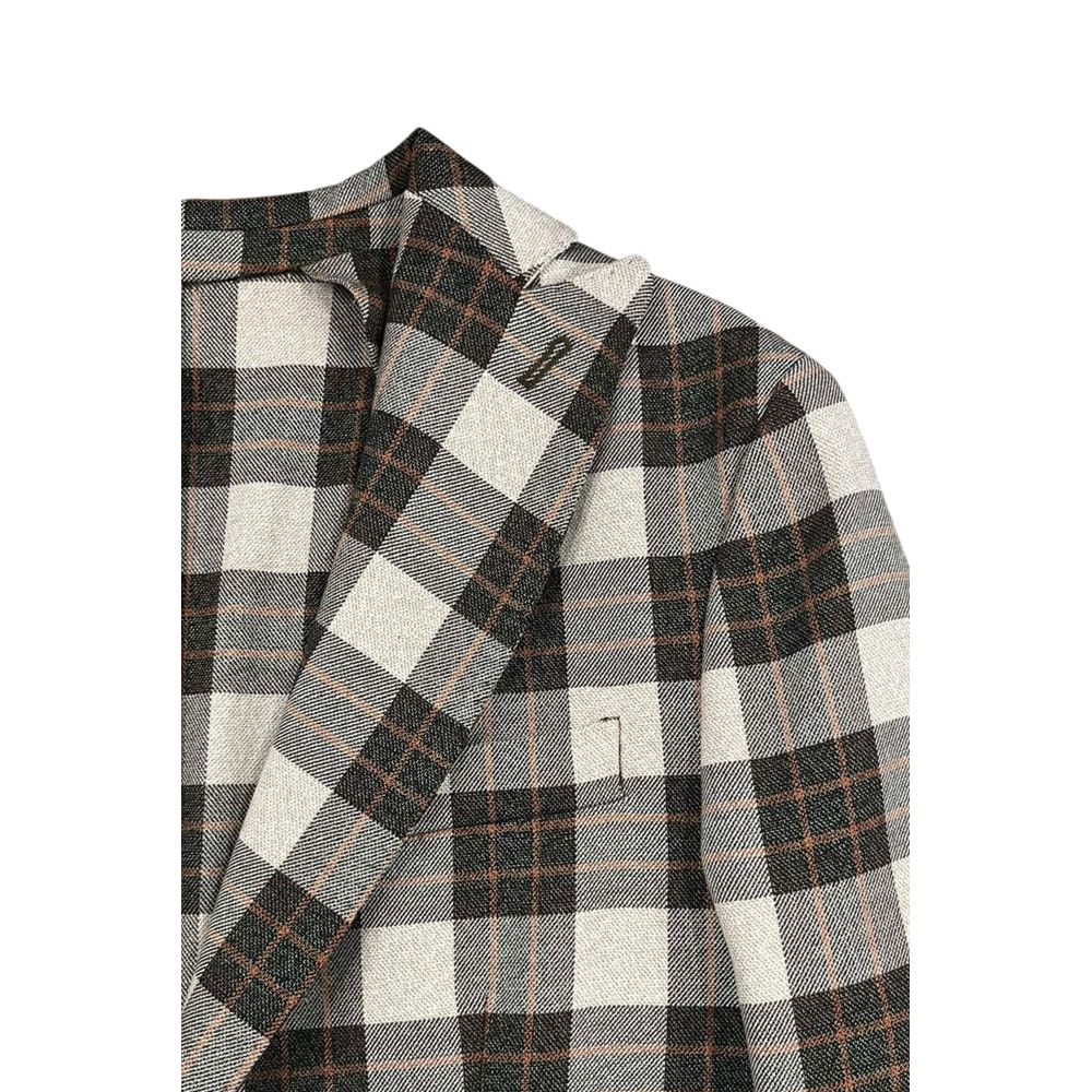 Roberto Pepe Luxury Grüne Viskose Herrenjacke