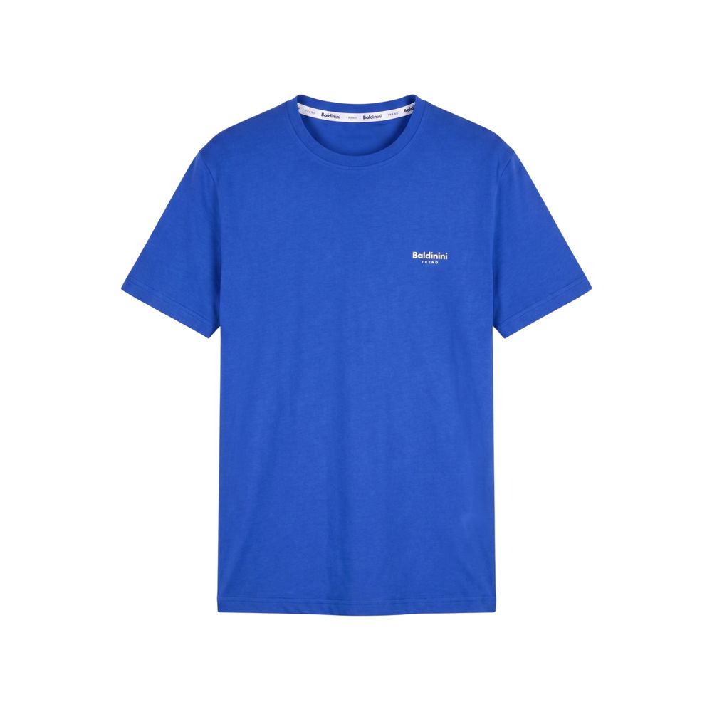 Baldinini Trend Blaues Baumwoll-T-Shirt für Herren