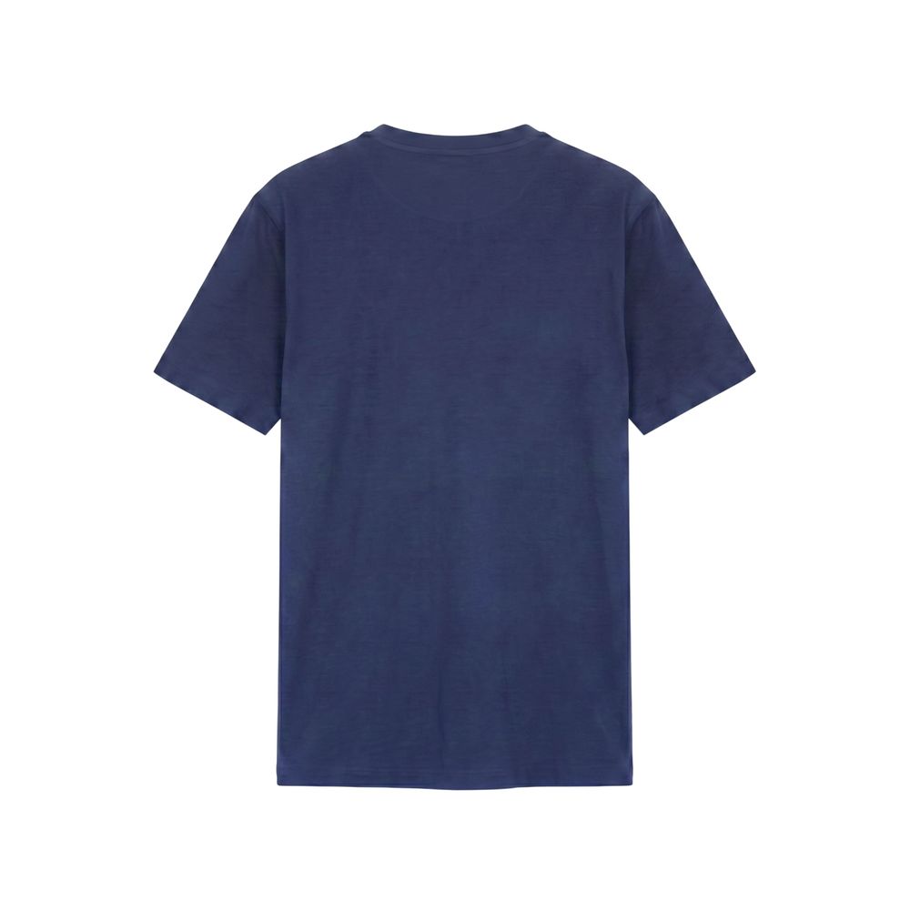 Baldinini Trend Blaues Baumwoll-T-Shirt für Herren