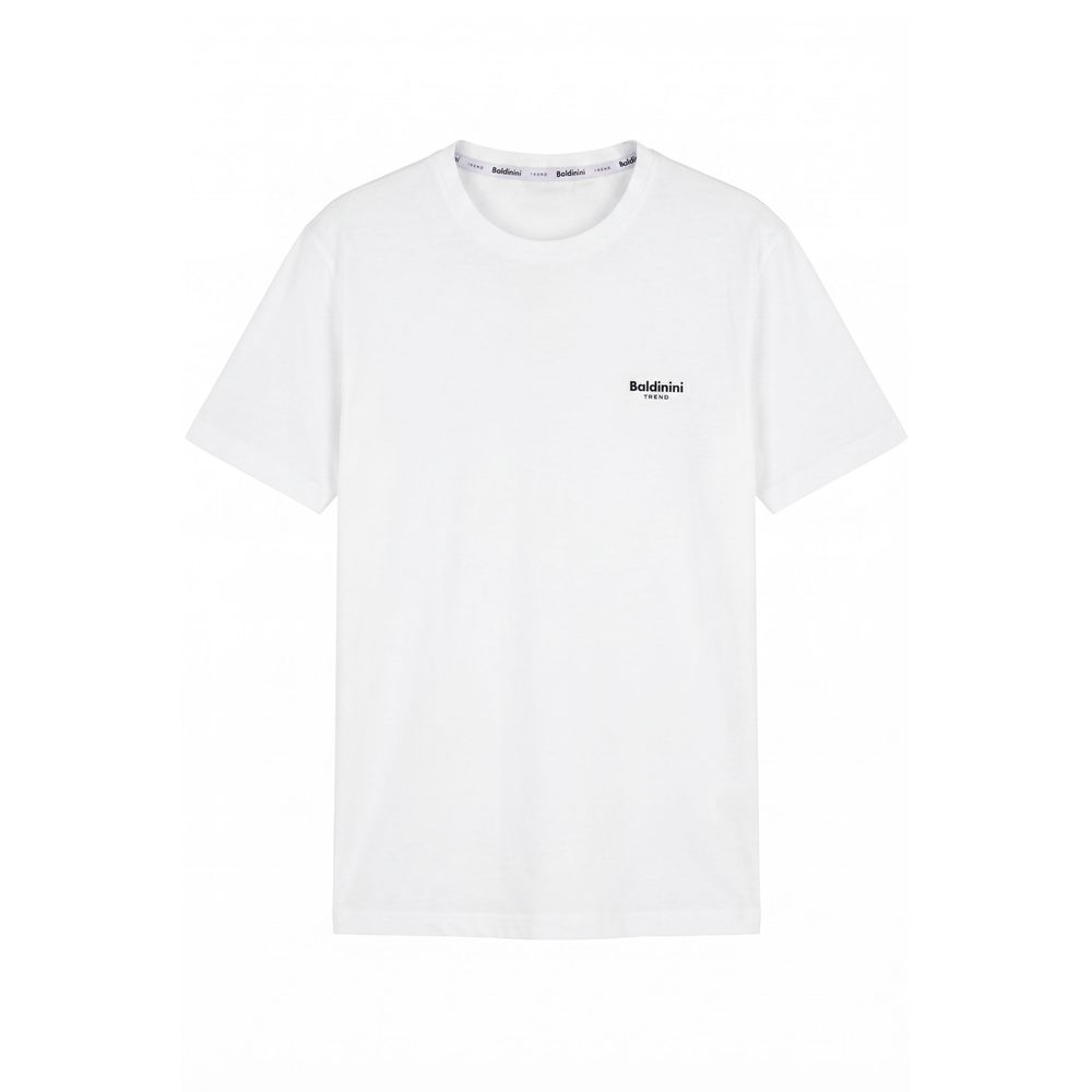 Baldinini Trend Weißes Baumwoll-T-Shirt für Herren