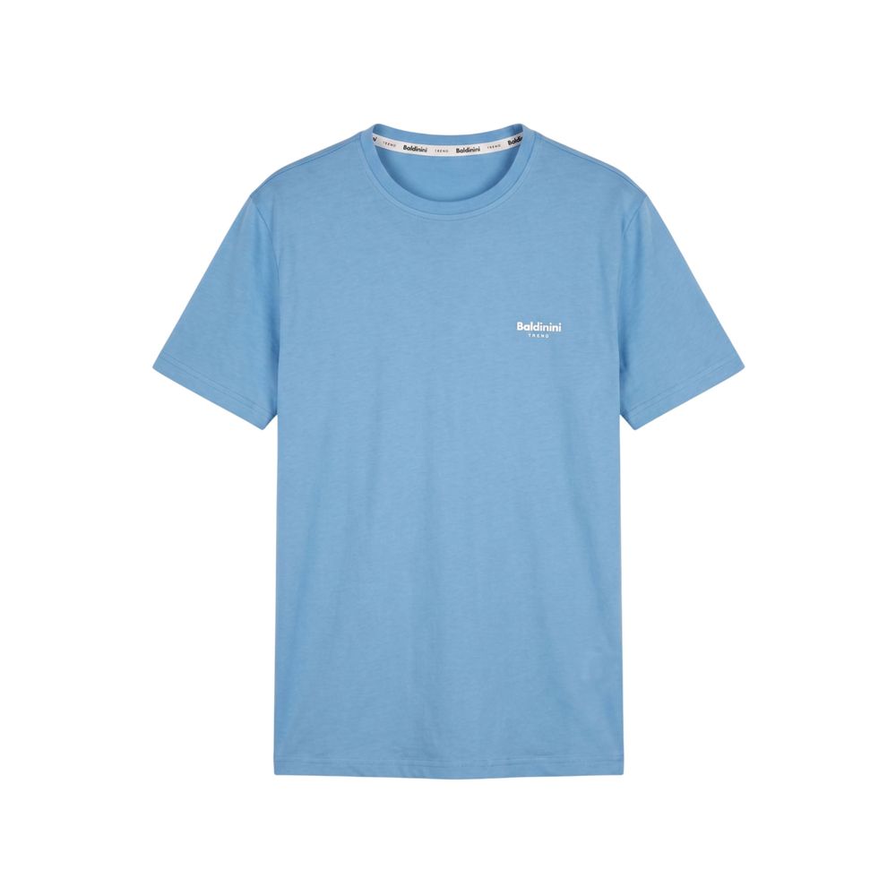 Baldinini Trend Hellblaues Polyester-T-Shirt
