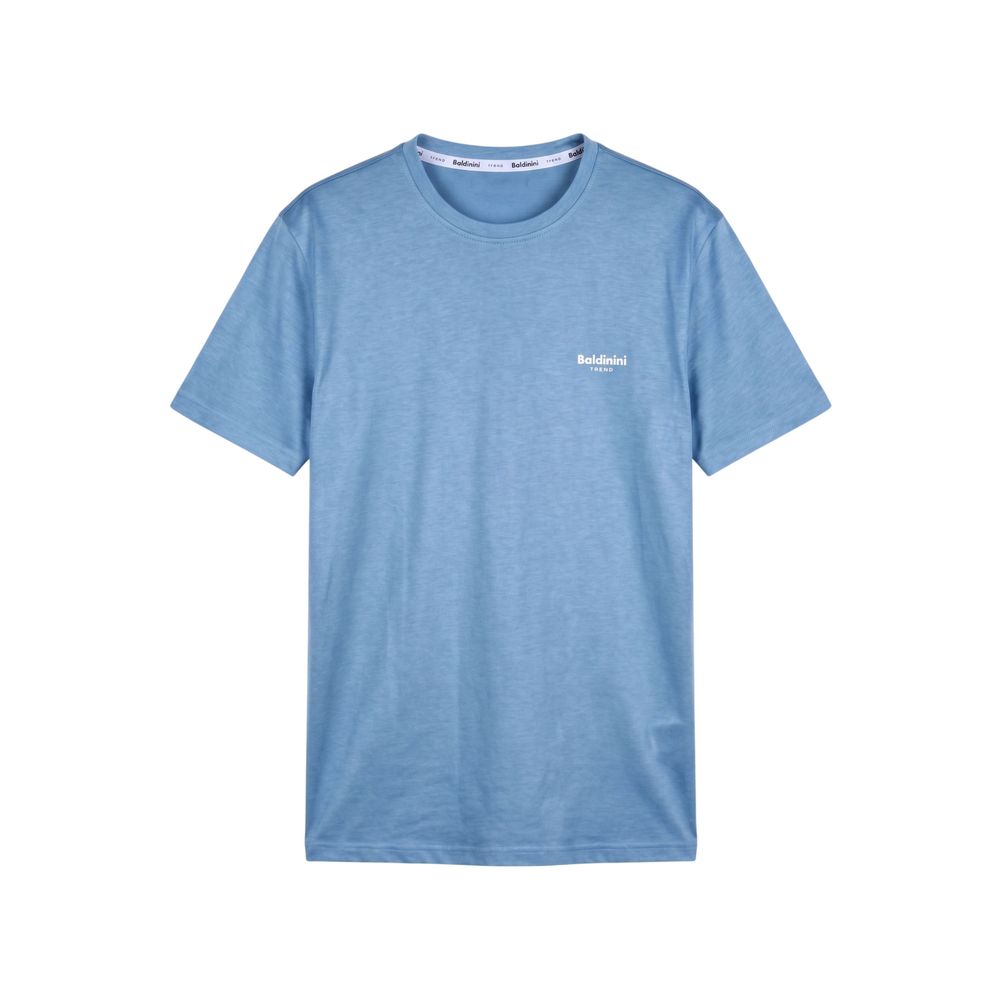 Baldinini Trend Hellblaues Polyester-T-Shirt