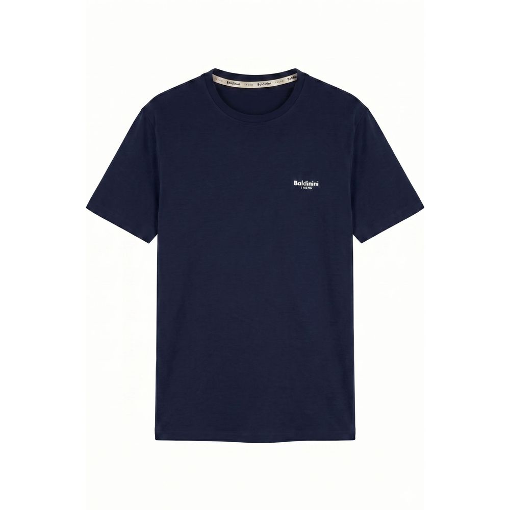 Baldinini Trend Blaues Baumwoll-T-Shirt für Herren